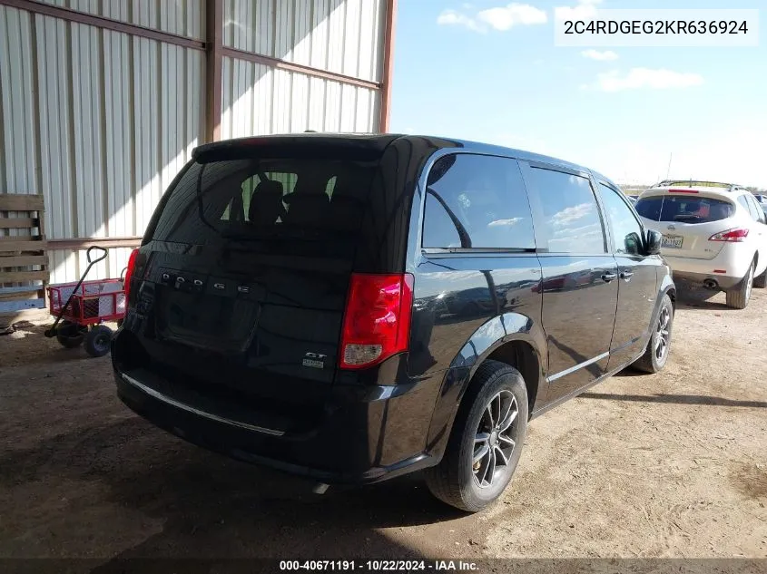 2C4RDGEG2KR636924 2019 Dodge Grand Caravan Gt