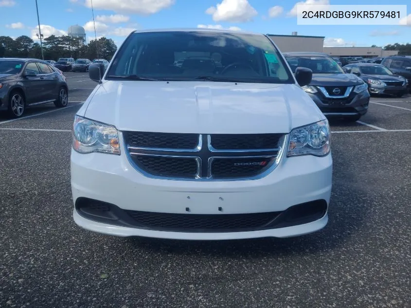 2019 Dodge Grand Caravan Se VIN: 2C4RDGBG9KR579481 Lot: 40673538