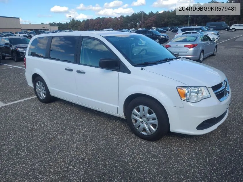 2C4RDGBG9KR579481 2019 Dodge Grand Caravan Se