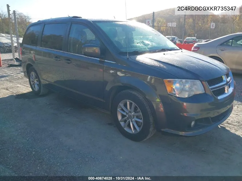 2019 Dodge Grand Caravan Sxt VIN: 2C4RDGCGXKR735347 Lot: 40674028