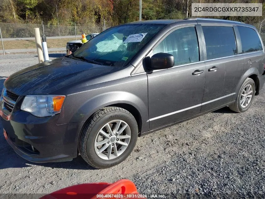 2019 Dodge Grand Caravan Sxt VIN: 2C4RDGCGXKR735347 Lot: 40674028