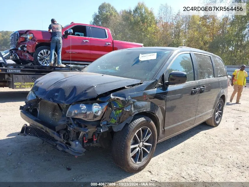 2019 Dodge Grand Caravan Gt VIN: 2C4RDGEG7KR564456 Lot: 40677809