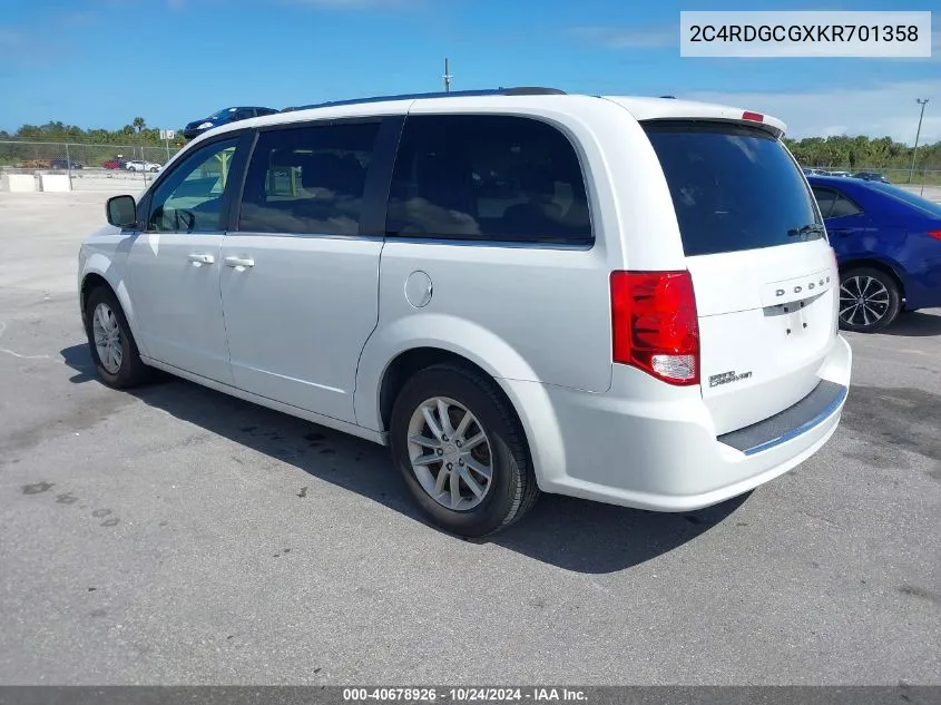 2C4RDGCGXKR701358 2019 Dodge Grand Caravan Sxt