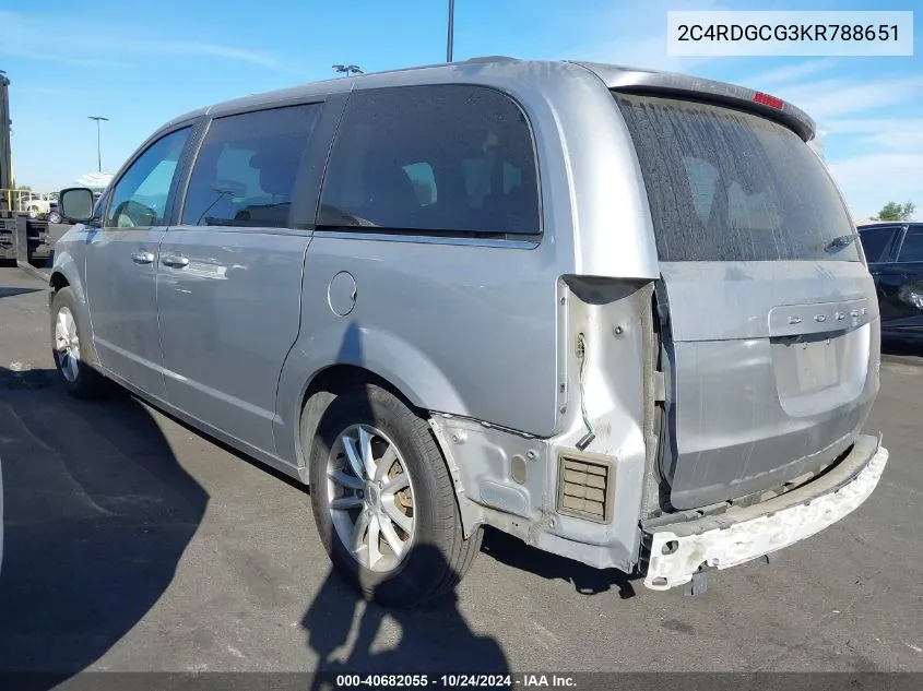 2C4RDGCG3KR788651 2019 Dodge Grand Caravan Sxt