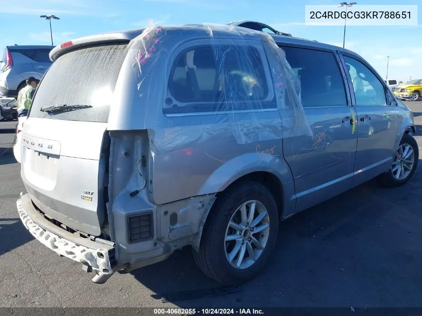 2C4RDGCG3KR788651 2019 Dodge Grand Caravan Sxt