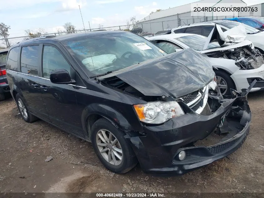 2019 Dodge Grand Caravan Sxt VIN: 2C4RDGCGXKR800763 Lot: 40682489