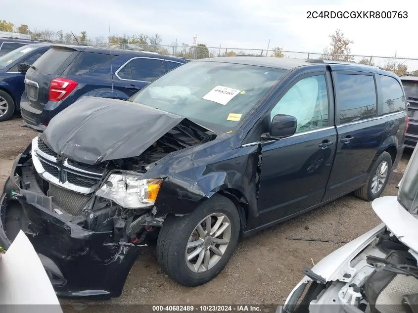 2C4RDGCGXKR800763 2019 Dodge Grand Caravan Sxt