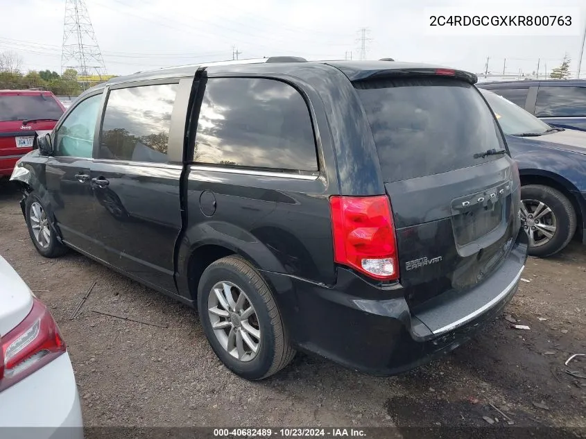 2C4RDGCGXKR800763 2019 Dodge Grand Caravan Sxt