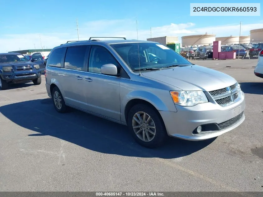 2019 Dodge Grand Caravan Sxt VIN: 2C4RDGCG0KR660593 Lot: 40685147