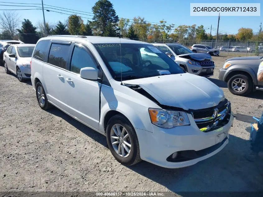 2019 Dodge Grand Caravan Sxt VIN: 2C4RDGCG9KR712433 Lot: 40686137