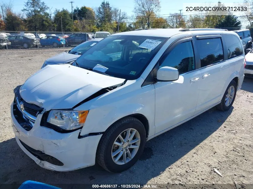 2019 Dodge Grand Caravan Sxt VIN: 2C4RDGCG9KR712433 Lot: 40686137