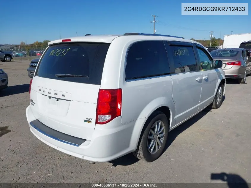 2019 Dodge Grand Caravan Sxt VIN: 2C4RDGCG9KR712433 Lot: 40686137