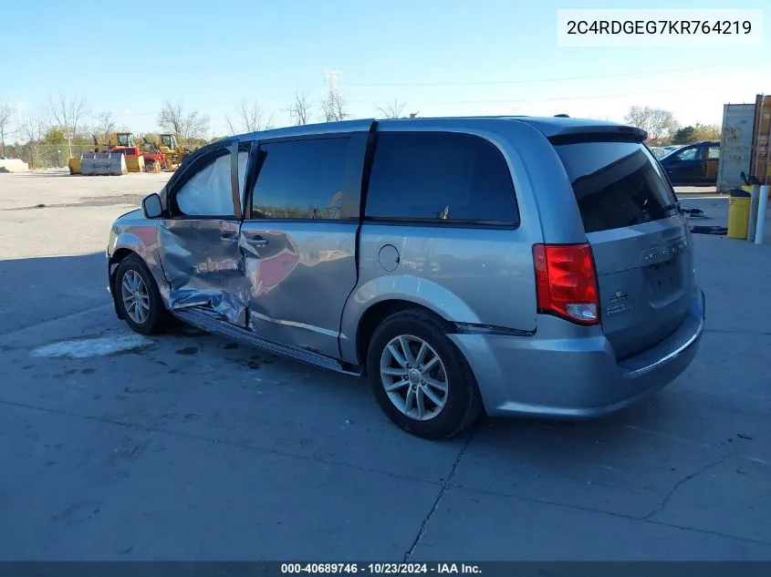 2C4RDGEG7KR764219 2019 Dodge Grand Caravan Gt