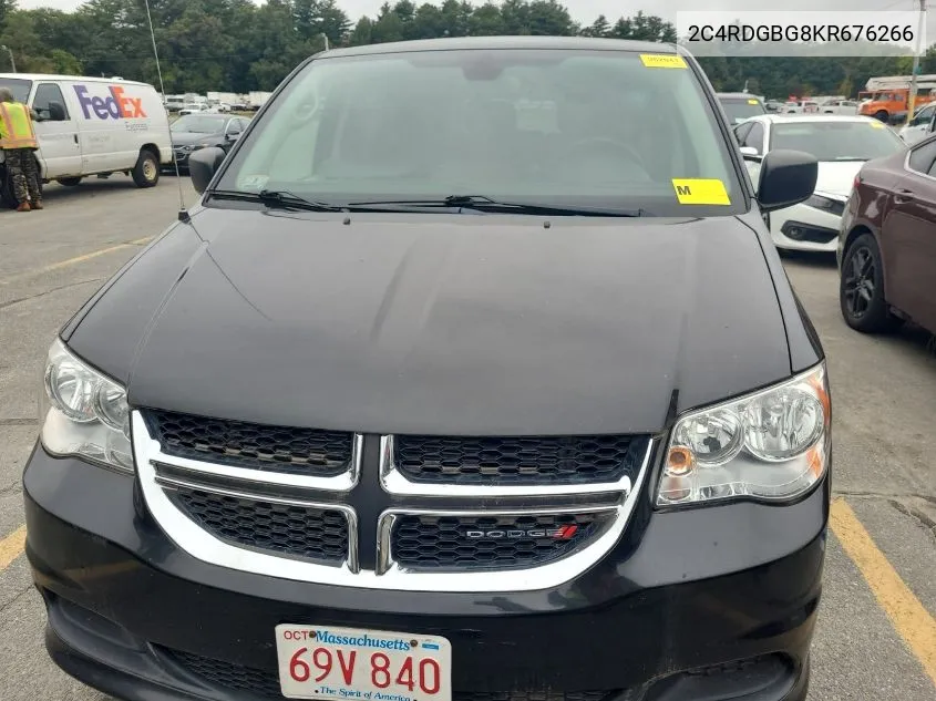 2019 Dodge Grand Caravan Se VIN: 2C4RDGBG8KR676266 Lot: 40690384