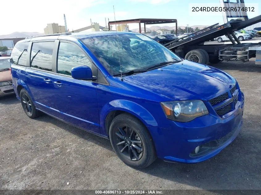 2019 Dodge Grand Caravan Gt VIN: 2C4RDGEG5KR674812 Lot: 40696713