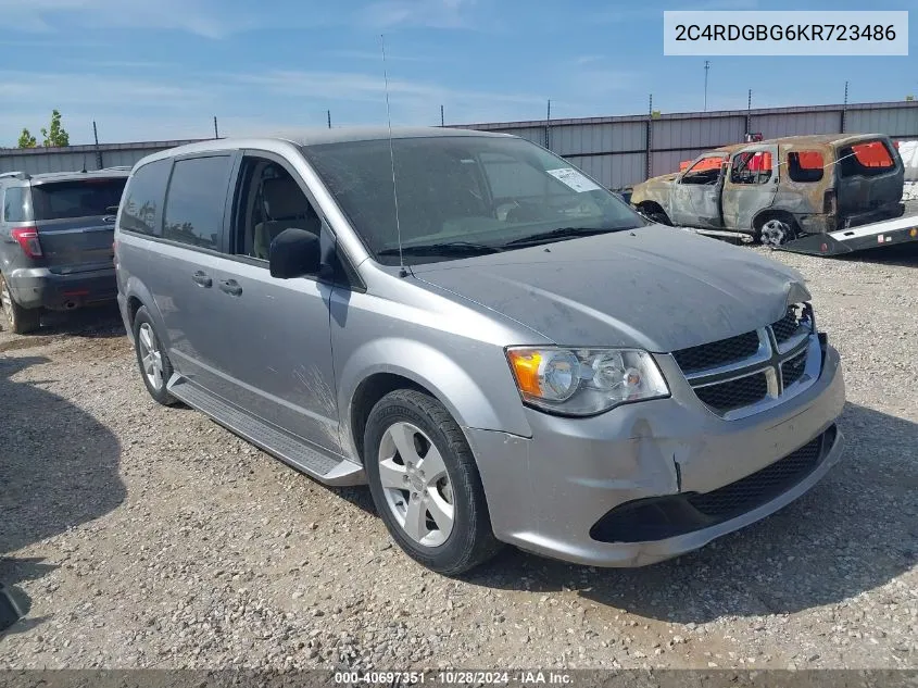 2019 Dodge Grand Caravan Se VIN: 2C4RDGBG6KR723486 Lot: 40697351