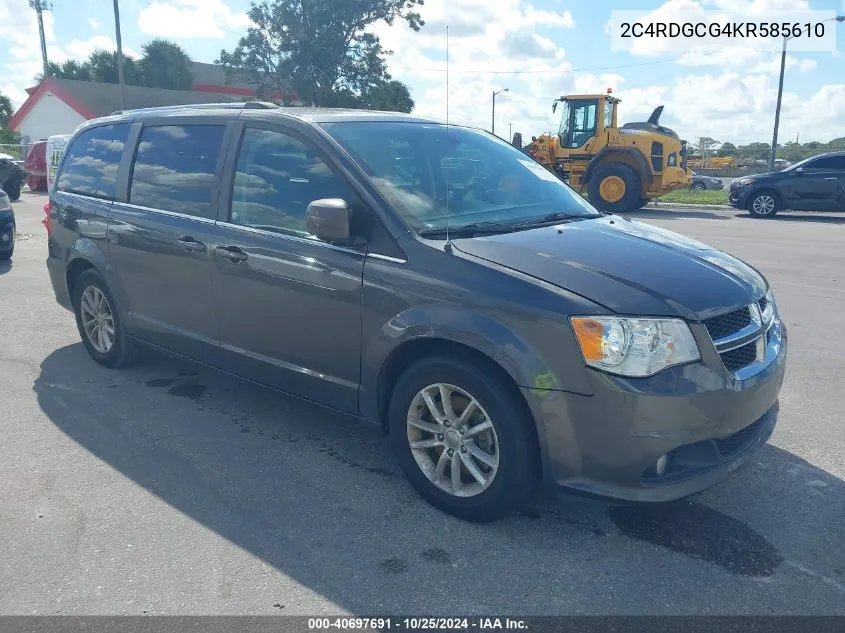 2019 Dodge Grand Caravan Sxt VIN: 2C4RDGCG4KR585610 Lot: 40697691