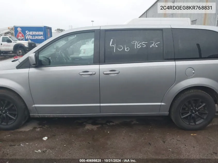 2019 Dodge Grand Caravan Gt VIN: 2C4RDGEG8KR768831 Lot: 40698525