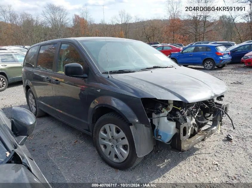 2019 Dodge Grand Caravan Se VIN: 2C4RDGBG4KR591991 Lot: 40706717