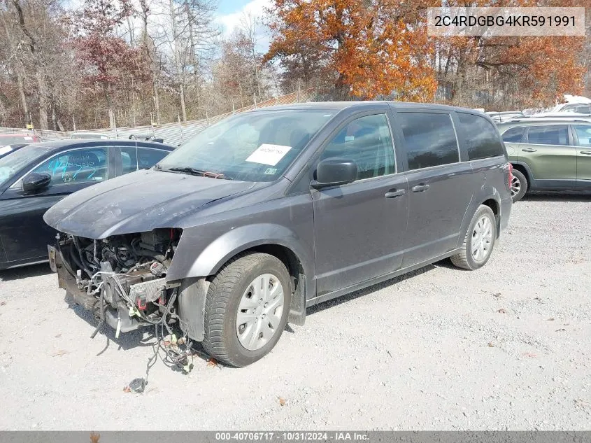 2019 Dodge Grand Caravan Se VIN: 2C4RDGBG4KR591991 Lot: 40706717