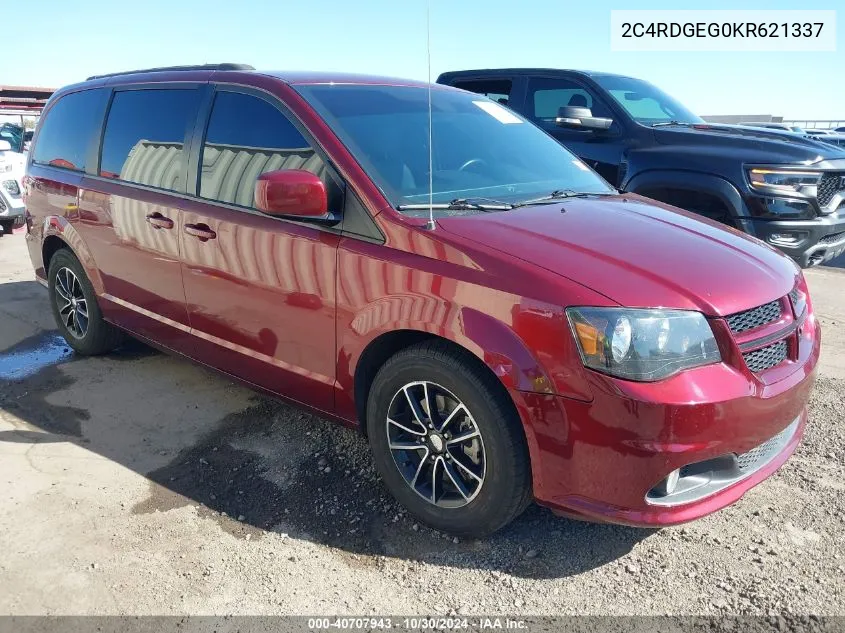 2019 Dodge Grand Caravan Gt VIN: 2C4RDGEG0KR621337 Lot: 40707943