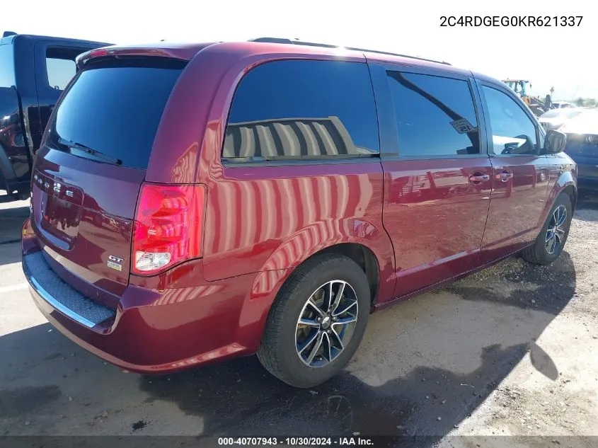 2019 Dodge Grand Caravan Gt VIN: 2C4RDGEG0KR621337 Lot: 40707943