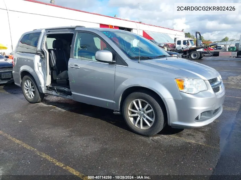 2019 Dodge Grand Caravan Sxt VIN: 2C4RDGCG2KR802426 Lot: 40714288