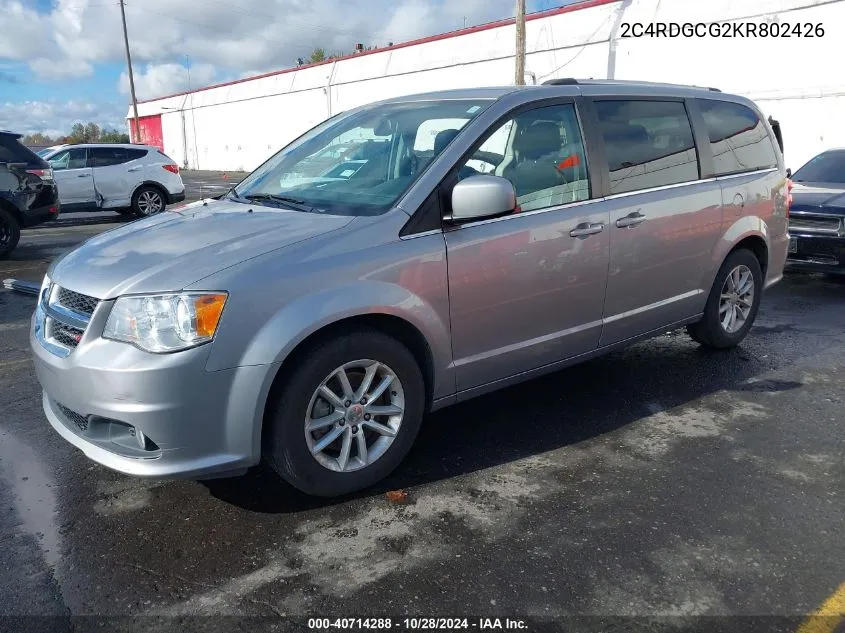 2019 Dodge Grand Caravan Sxt VIN: 2C4RDGCG2KR802426 Lot: 40714288