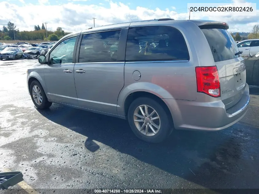 2C4RDGCG2KR802426 2019 Dodge Grand Caravan Sxt