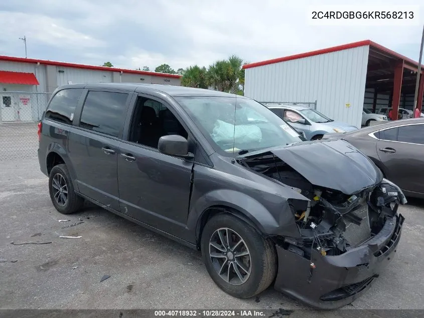 2019 Dodge Grand Caravan Se Plus VIN: 2C4RDGBG6KR568213 Lot: 40718932