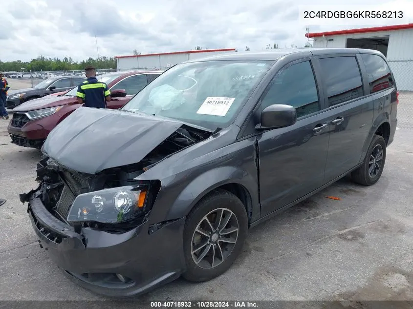 2019 Dodge Grand Caravan Se Plus VIN: 2C4RDGBG6KR568213 Lot: 40718932