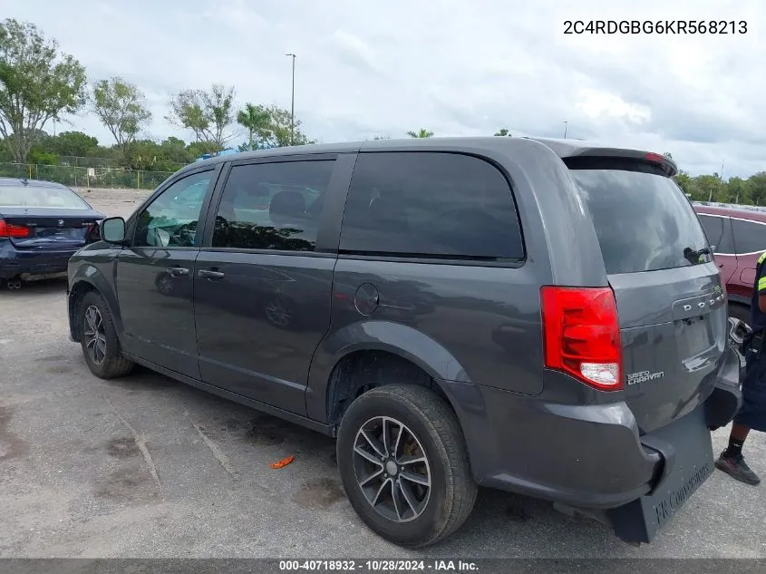 2019 Dodge Grand Caravan Se Plus VIN: 2C4RDGBG6KR568213 Lot: 40718932