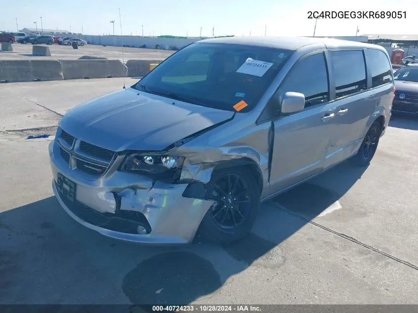 2C4RDGEG3KR689051 2019 Dodge Grand Caravan Gt