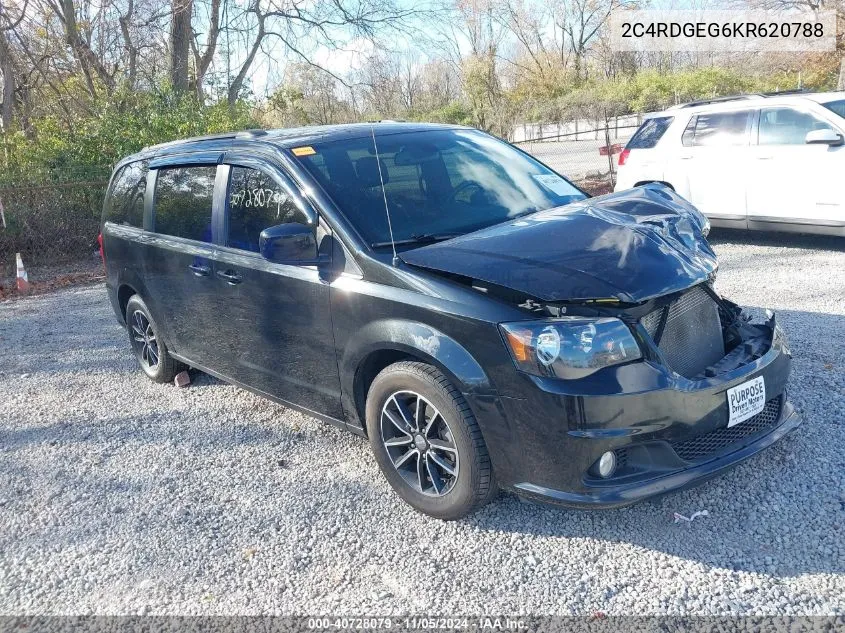 2019 Dodge Grand Caravan Gt VIN: 2C4RDGEG6KR620788 Lot: 40728079