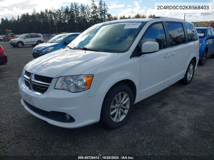 2C4RDGCG2KR568403 2019 Dodge Grand Caravan Sxt