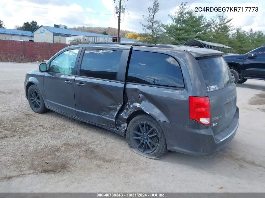 2019 Dodge Grand Caravan Gt VIN: 2C4RDGEG7KR717773 Lot: 40738343