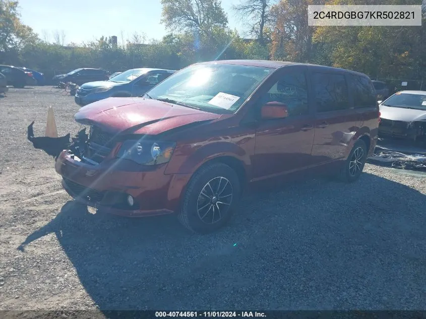 2019 Dodge Grand Caravan Se Plus VIN: 2C4RDGBG7KR502821 Lot: 40744561