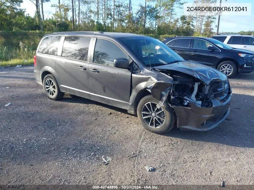 2019 Dodge Grand Caravan Gt VIN: 2C4RDGEG0KR612041 Lot: 40744996