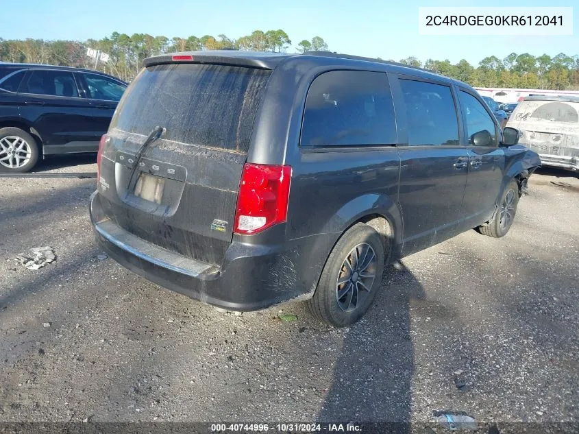 2019 Dodge Grand Caravan Gt VIN: 2C4RDGEG0KR612041 Lot: 40744996