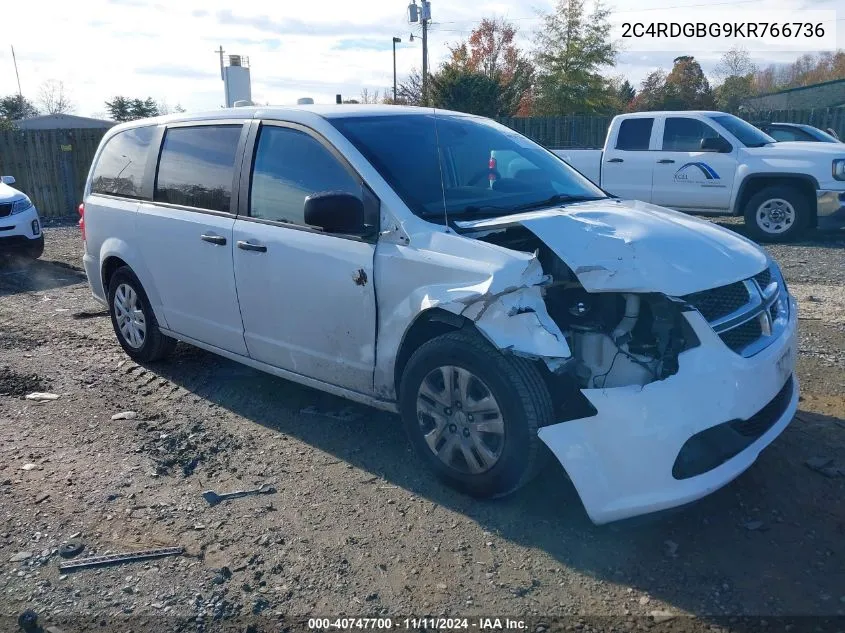 2C4RDGBG9KR766736 2019 Dodge Grand Caravan Se