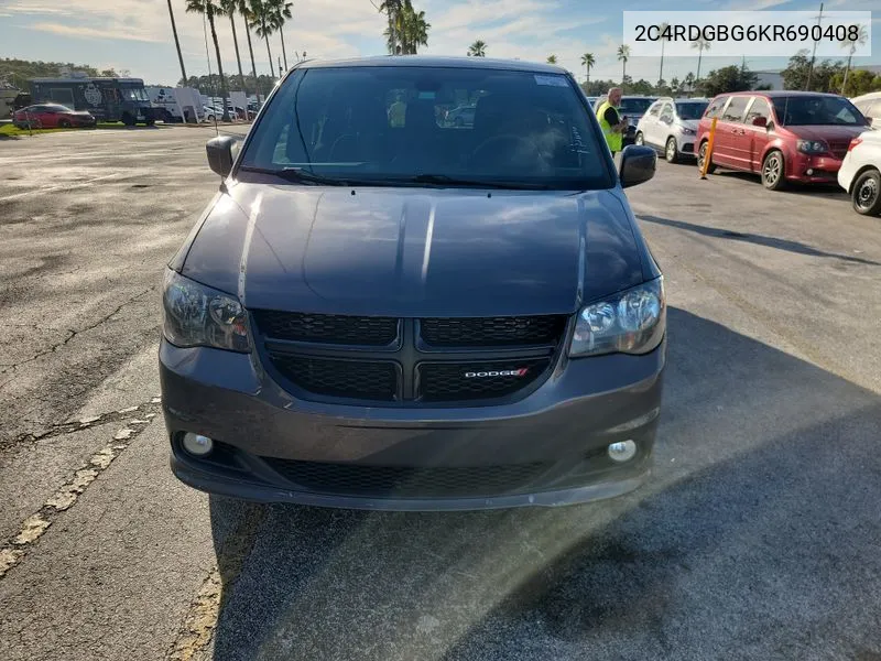 2019 Dodge Grand Caravan Se Plus VIN: 2C4RDGBG6KR690408 Lot: 40757235