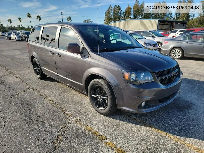 2019 Dodge Grand Caravan Se Plus VIN: 2C4RDGBG6KR690408 Lot: 40757235