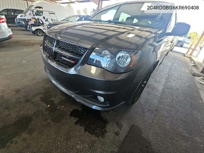 2019 Dodge Grand Caravan Se Plus VIN: 2C4RDGBG6KR690408 Lot: 40757235