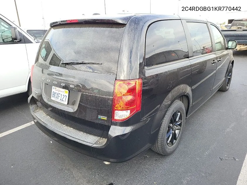 2019 Dodge Grand Caravan Se VIN: 2C4RDGBG1KR770442 Lot: 40774366