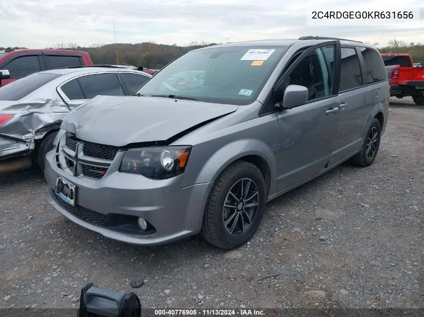 2019 Dodge Grand Caravan Gt VIN: 2C4RDGEG0KR631656 Lot: 40776905