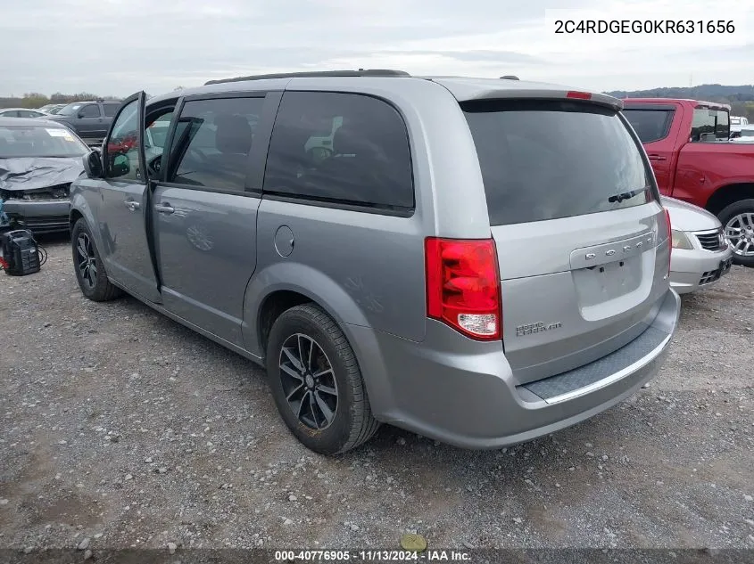 2019 Dodge Grand Caravan Gt VIN: 2C4RDGEG0KR631656 Lot: 40776905