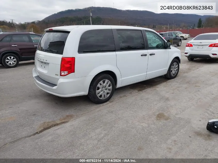 2019 Dodge Grand Caravan Se VIN: 2C4RDGBG8KR623843 Lot: 40782314