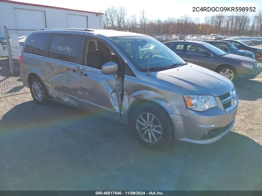 2C4RDGCG9KR598952 2019 Dodge Grand Caravan Sxt