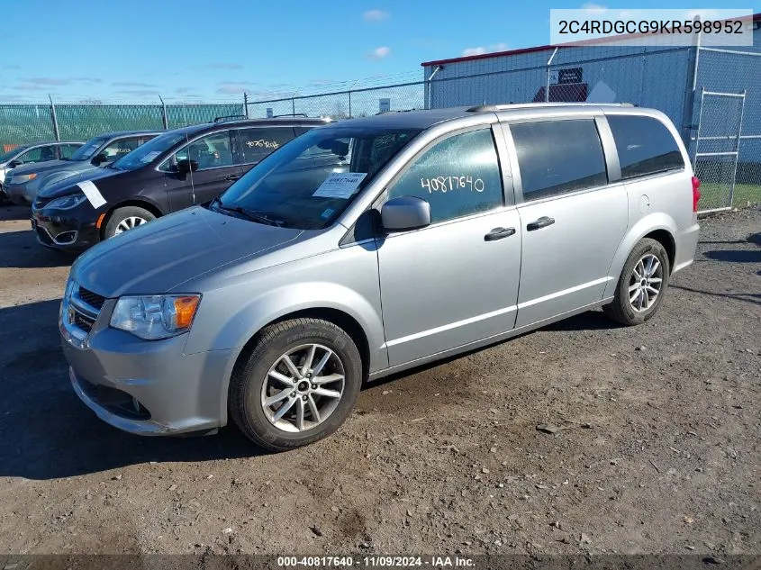 2C4RDGCG9KR598952 2019 Dodge Grand Caravan Sxt