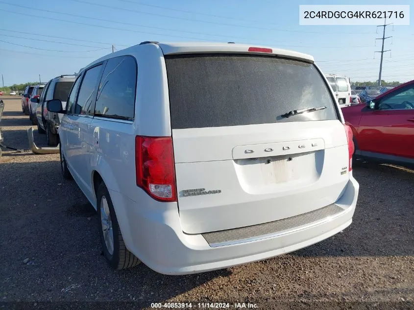 2019 Dodge Grand Caravan Sxt VIN: 2C4RDGCG4KR621716 Lot: 40853914